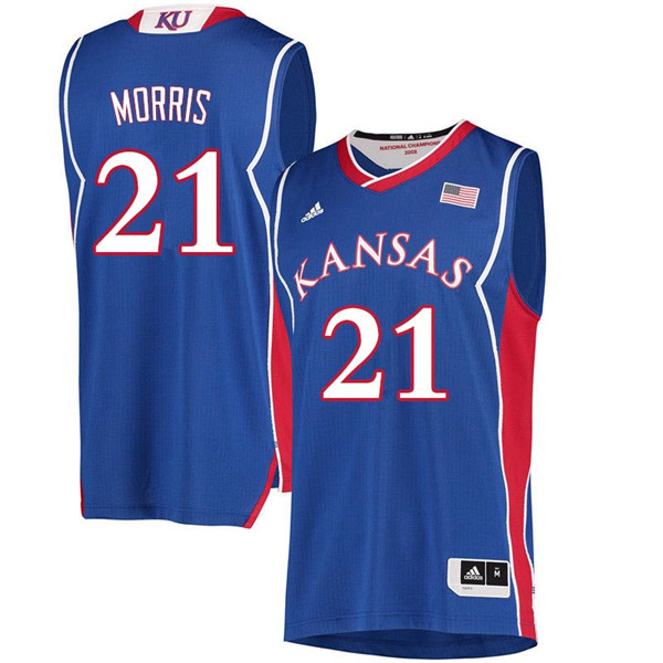 Men #21 Markieff Morris Kansas Jayhawks 2018 Hardwood Classic College Basketball Jerseys Sale-Royal - Click Image to Close
